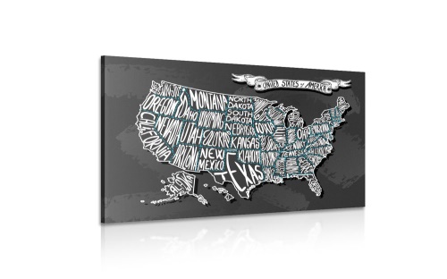 Obraz moderná mapa USA