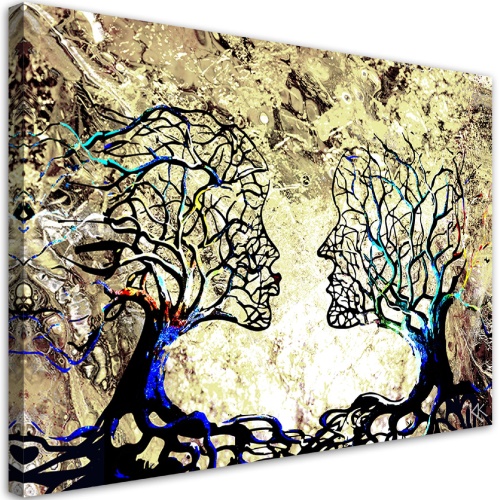 Obraz na plátně, Kiss Tree Love Abstraction