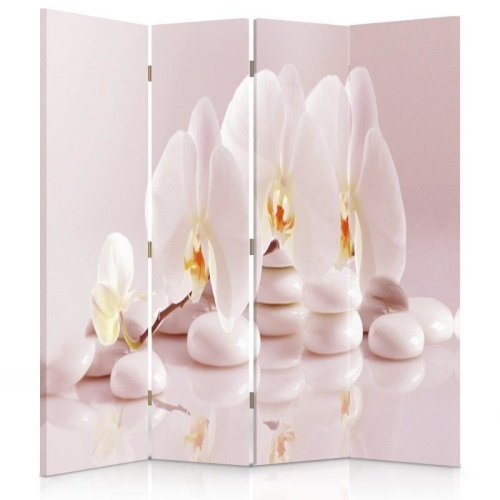 Ozdobný paraván Orchidejové květinové zenové lázně
