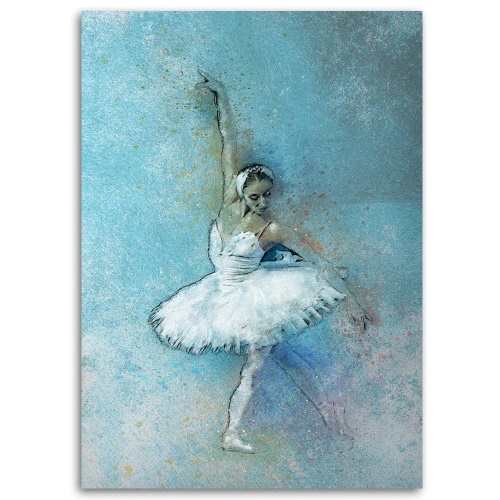 Obraz na plátně Bílá baletka