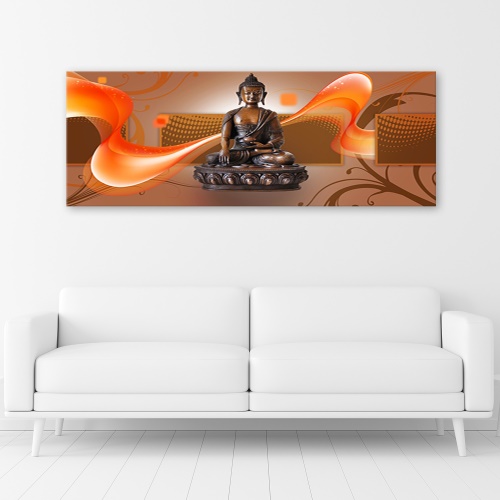 Obraz na plátně Buddha Zen Spa hnědý