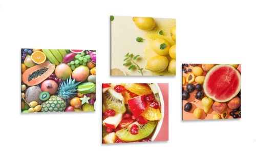 Set obrazov šťavnaté ovocie