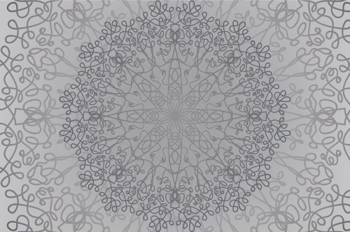 Samolepiaca tapeta šedý kruhový ornament
