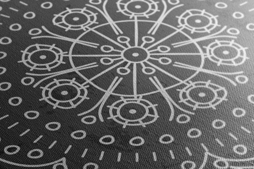 Obraz ručne kreslená Mandala v čiernobielom prevedení