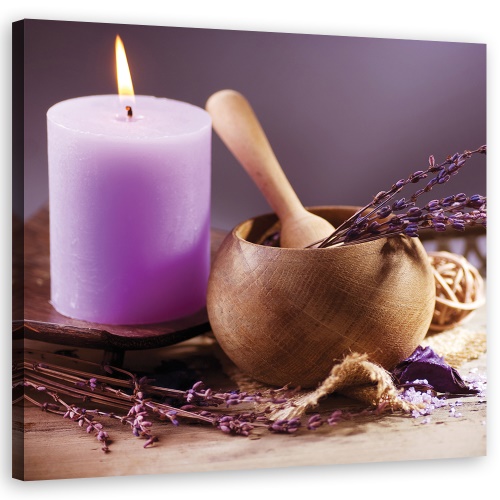Obraz na plátně, Lázeňská levandulová svíčka
