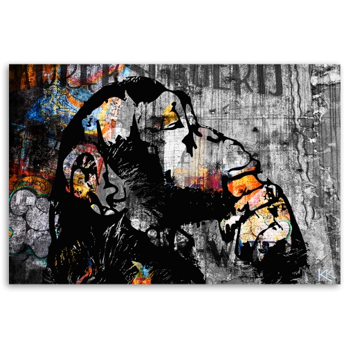 Obraz na plátně, Street Art Banky Monkey Abstraction