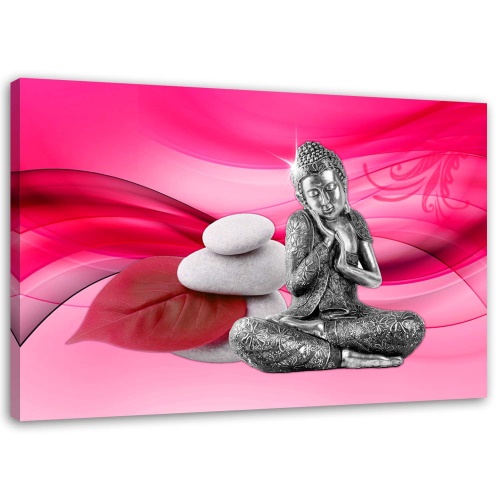 Obraz na plátně Buddha na růžovém pozadí