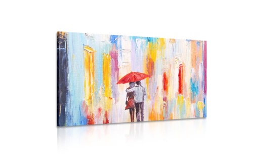 Obraz prechádzka v daždi