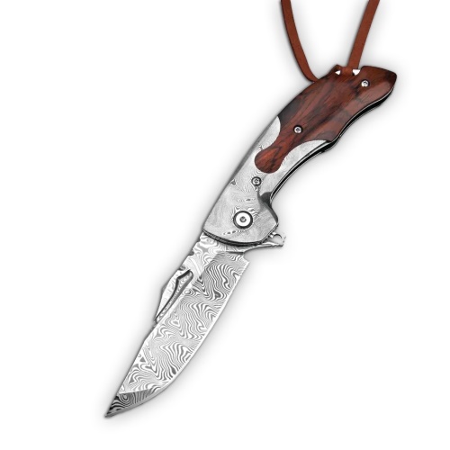 KnifeBoss damaškový zavírací nůž Classic Rosewood