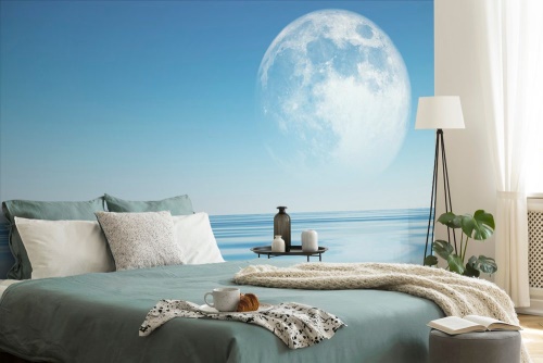 Samolepiaca tapeta mesiac nad morom