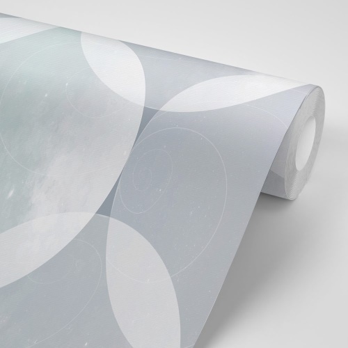 Samolepiaca tapeta šedé usporiadané kruhy - 75x1000 cm
