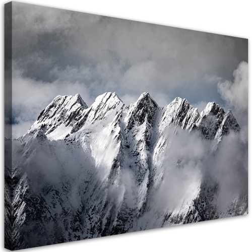 Obraz na plátně, Vrchol hory v zimě