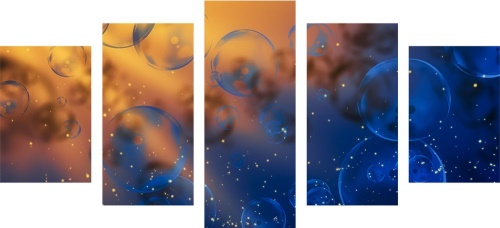 5-dielny obraz čarovné bubliny