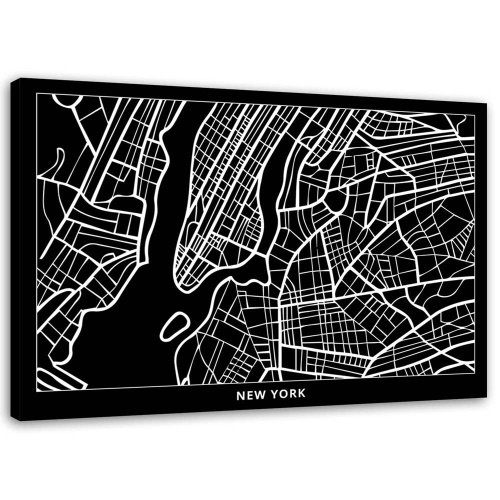 Obraz na plátně Mapa New Yorku