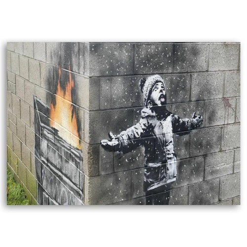 Obraz na plátně Banksy Mural Boy