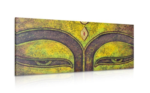 Obraz oči Budhu maľované akrylovou farbou