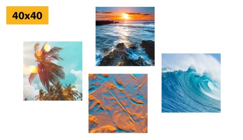 Set obrazov očarujúca morská krajina