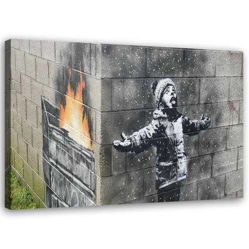 Obraz na plátně Banksy Mural Boy
