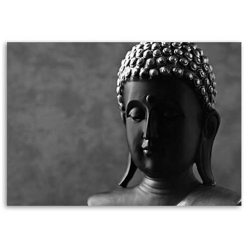 Obraz na plátně Pozice Buddhy Černá Bílá