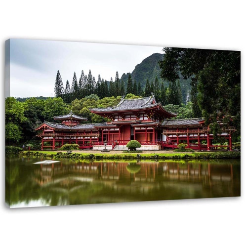 Obraz na plátně Japonský zahradní chrám