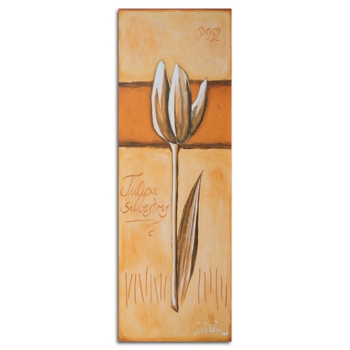 Obraz na plátně Akvarel s květy tulipánů