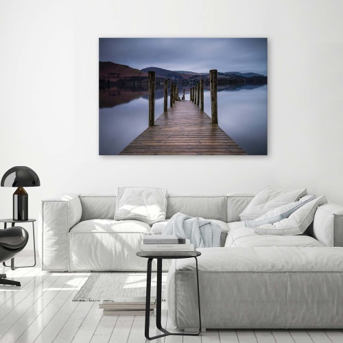 Obraz na plátně Lávka u jezera