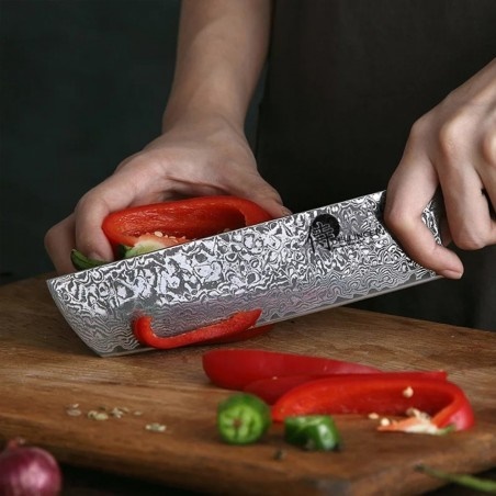 DELLINGER Octagonal Ebony Wood nůž NAKIRI 180 mm
