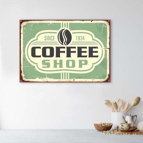 Obraz na plátně Retro kávový nápis