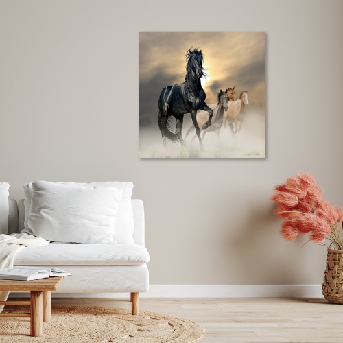 Obraz na plátně, Stádo koní