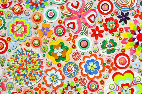 Samolepiaca tapeta abstrakcia kvetov