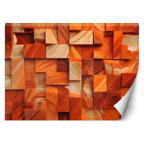 Fototapeta, Oranžová kostka 3D