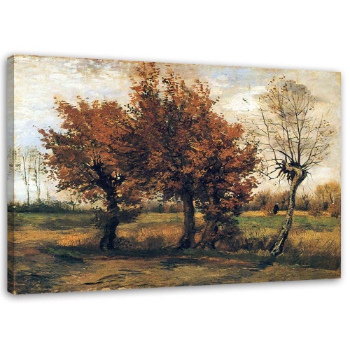 Obraz na plátně REPRODUKCE Podzimní krajina Van Gogh,