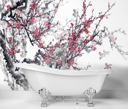Fototapeta, Třešňové květy Japonsko