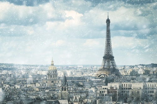 Fototapeta zimný Paríž