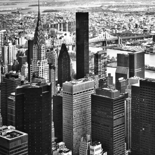 Ozdobný paraván, Manhattan v černé a bílé