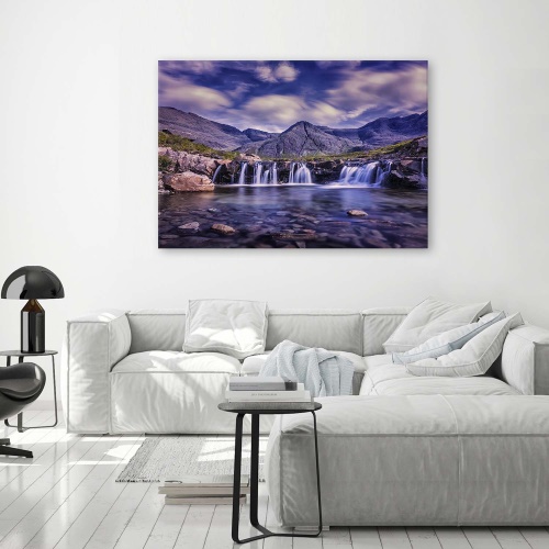 Obraz na plátně Vodopád Horská krajina