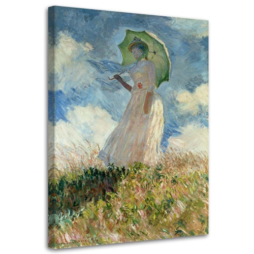 Obraz na plátně Žena s deštníkem - C.Monet,