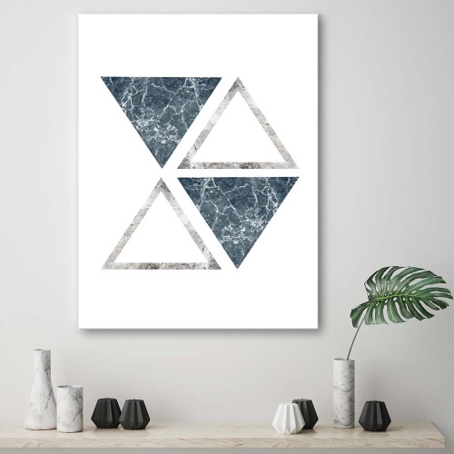 Obraz na plátně Abstraktní mramorové trojúhelníky