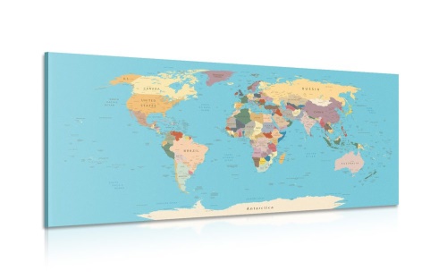 Obraz mapa sveta s názvami