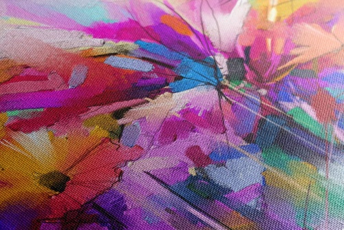 Obraz abstraktné farebné kvety