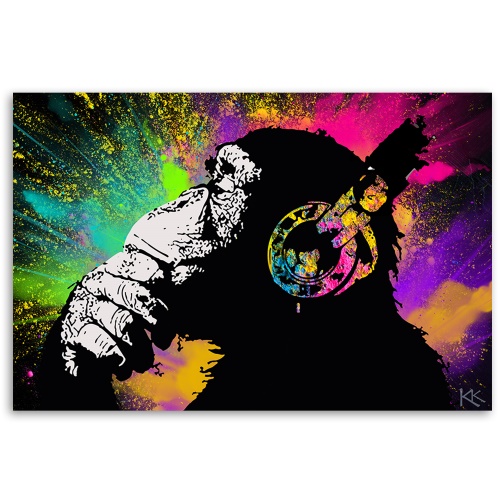 Obraz na plátně, Banksy Colorful Monkey