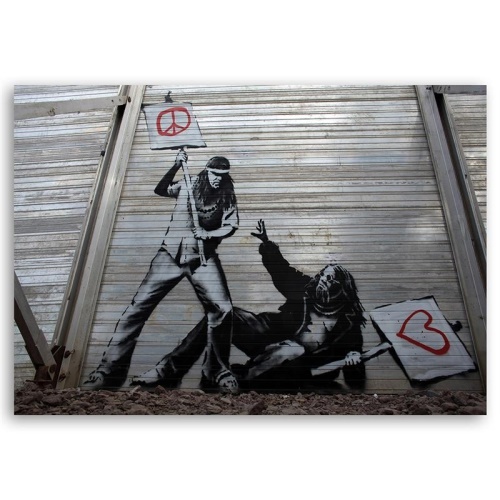 Obraz na plátně, Banksy Street Art Graffiti