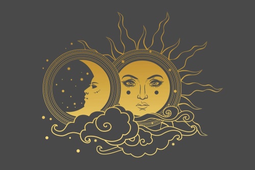 Obraz harmónia slnka a mesiaca