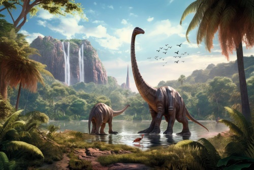 Tapeta neodhalená krajina dinosaurov