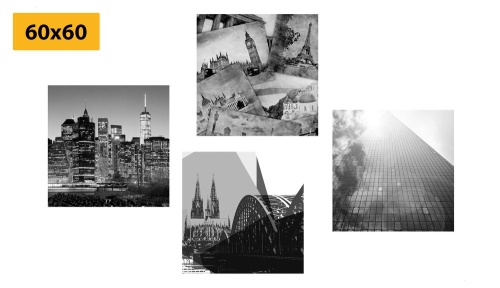 Set obrazov mestá v zaujímavom prevedení