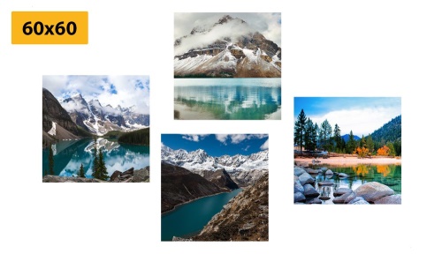 Set obrazov očarujúce horské krajiny