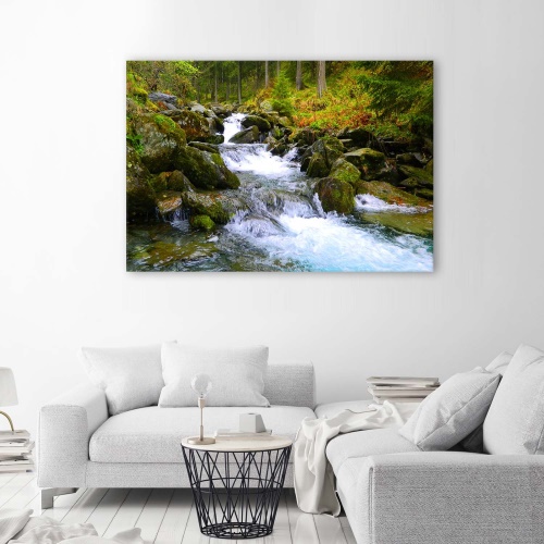 Obraz na plátně Vodopád Horský les