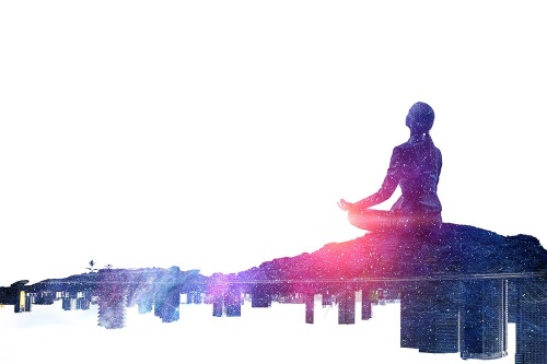 Samolepiaca tapeta meditácia ženy