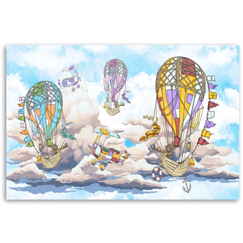 Obraz na plátně, Barevné vzduchové balóny