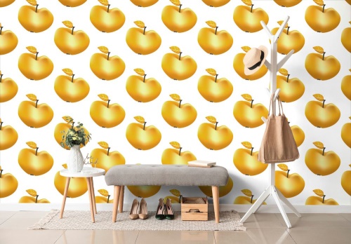 Tapeta zlaté jabĺčka - 75x1000 cm
